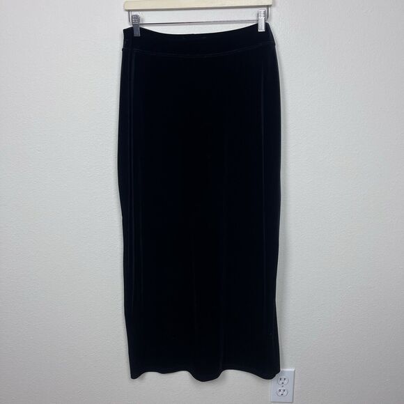 Vintage Skirt Womens Large Maxi Stretch Velvet Velour Whimsigoth Goth 90s Boho - Picture 2 of 10